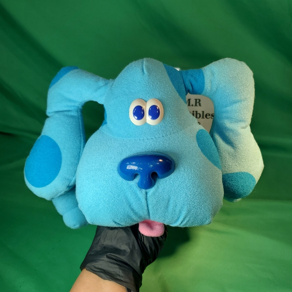 Vtg 1997 Tyco BLUES CLUES SING ALONG BLUE 12" Talking Stuffed Plush TESTED WORKS